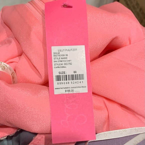 NWT Lilly Pulitzer Ena Stretch Shift Capri Coral - Size 00 - Picture 7 of 10